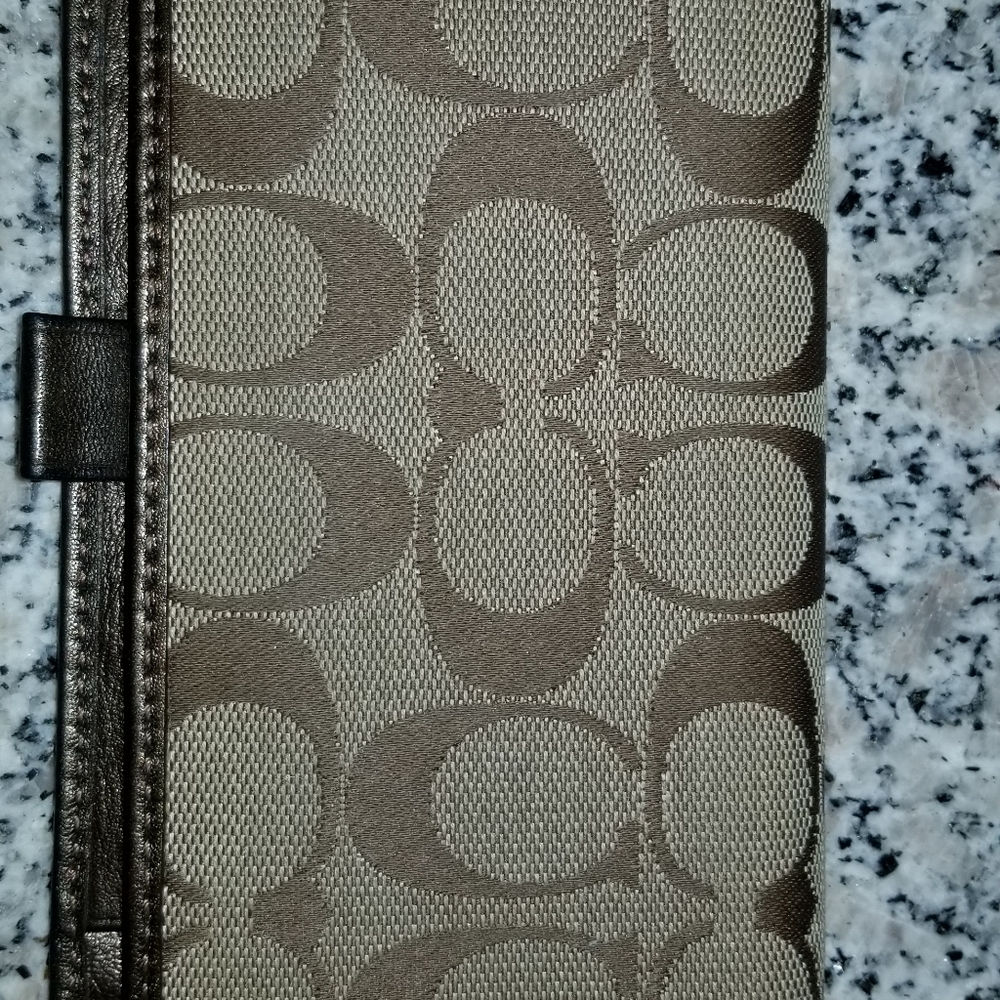 Coach Check Book Cover